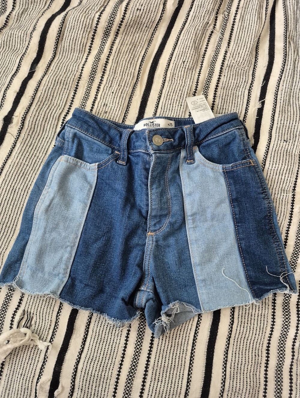 Hollister Color Block Denim Shorts